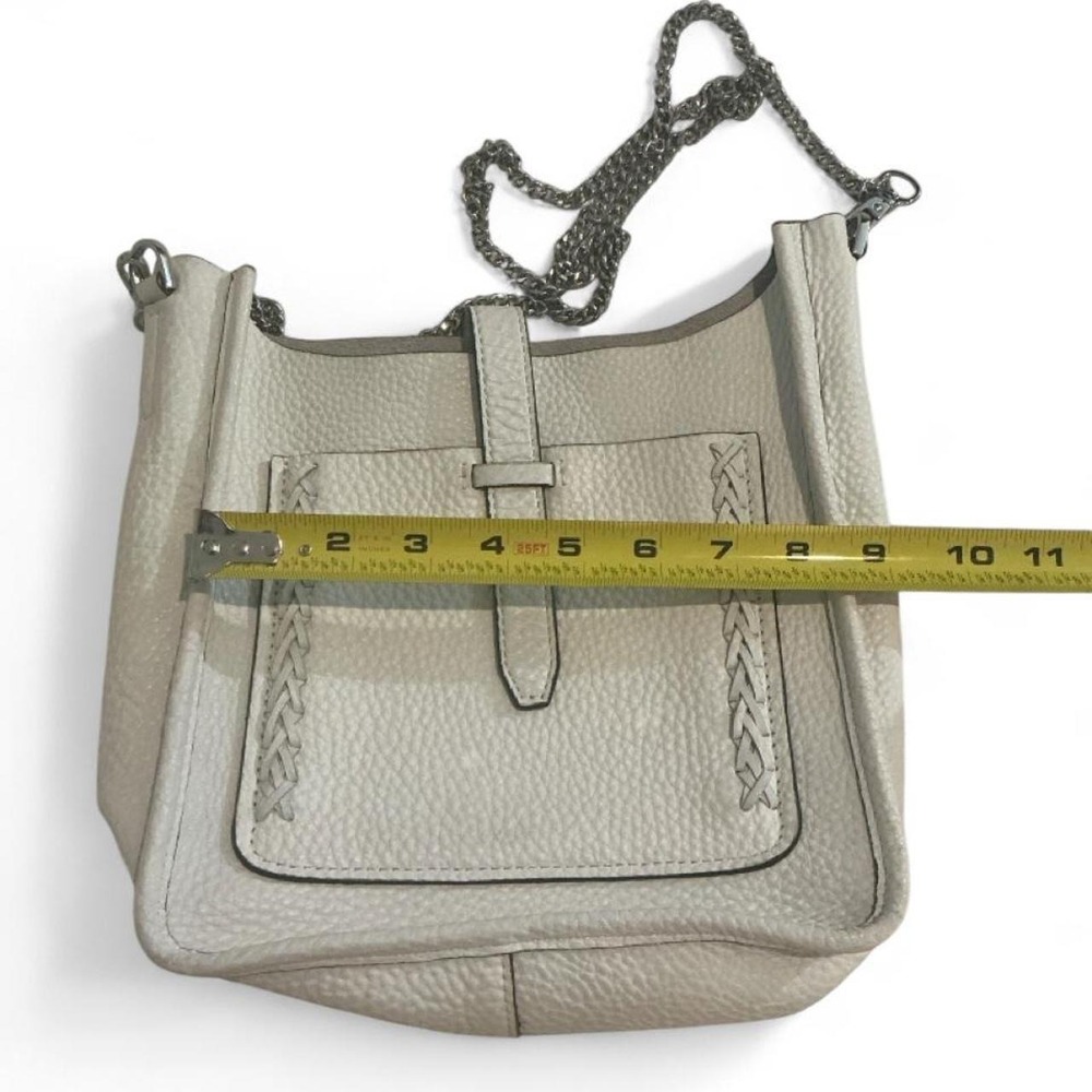 Rebecca Minkoff Crossbody Bag Womens Small White‎ Braided Leather Chain - Picture 4 of 8